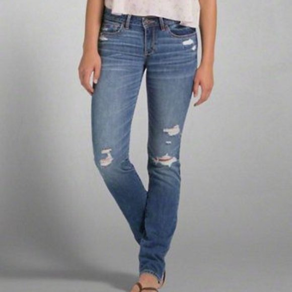 ABERCROMBIE The A&F Skinny Jeans Distressed 4 S - Picture 6 of 11